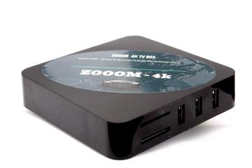 Zooom4k UHD Android Multimedia Box 1GB RAM / 8GB ROM With Bluetooth Air Remote & Service Support
